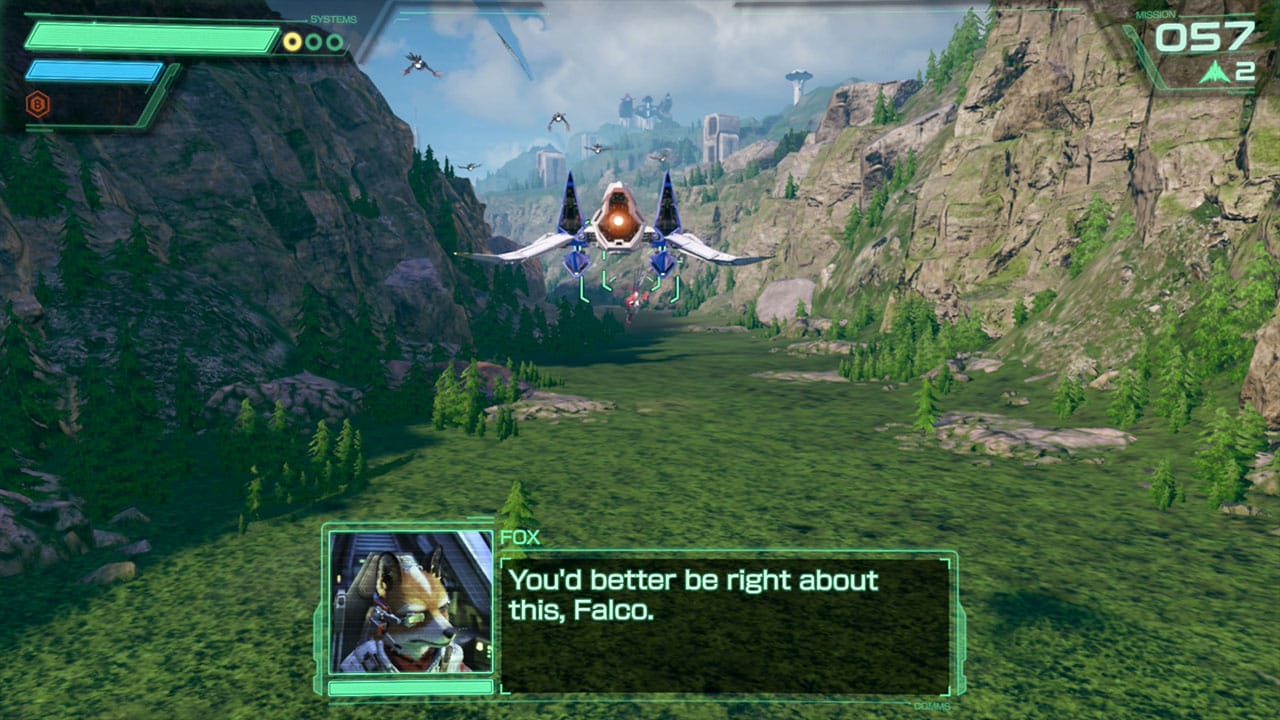 Falco leading Fox to a new area
