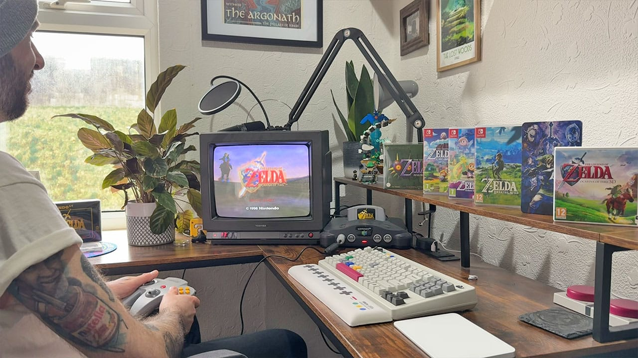 Seb playing Ocarina of Time