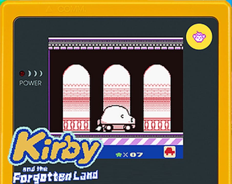 Kirby as a car