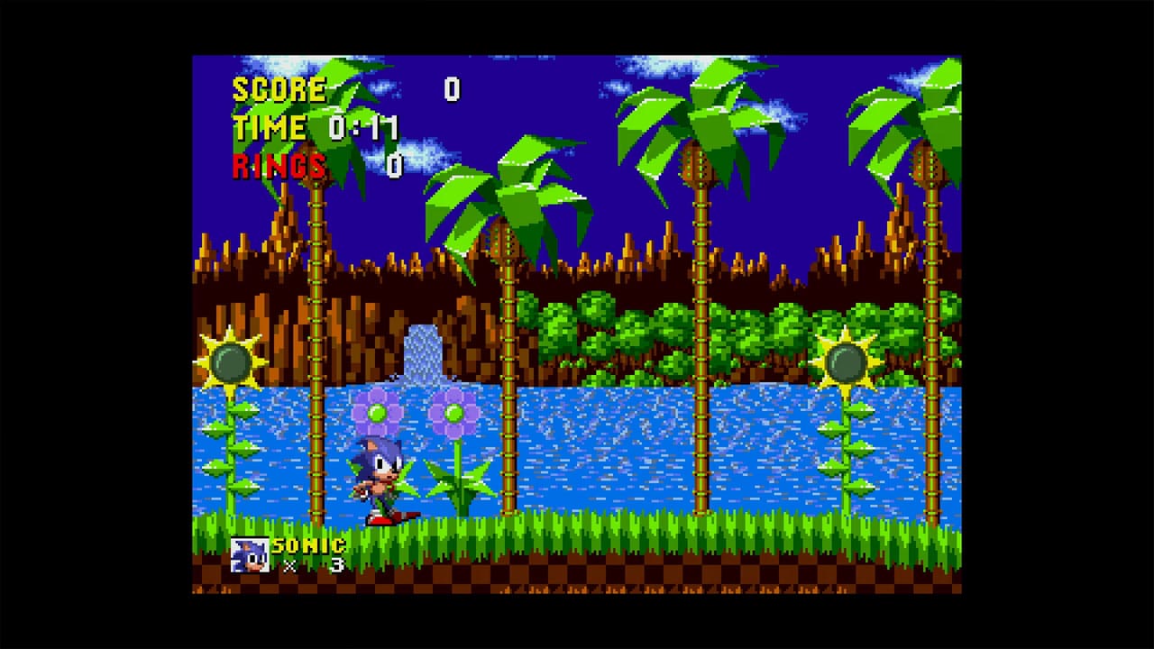 Upscaled gameplay of Sonic the Hedgehog