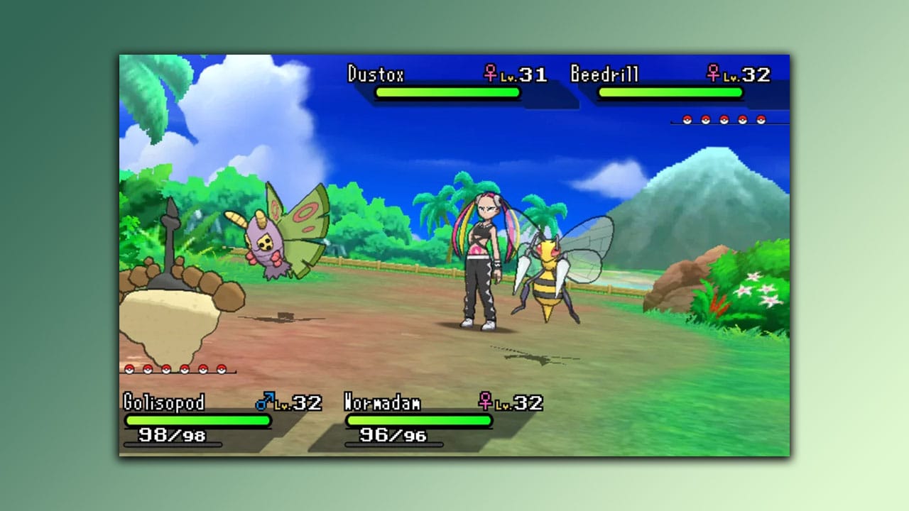 Project Bugn't gameplay of a double battle