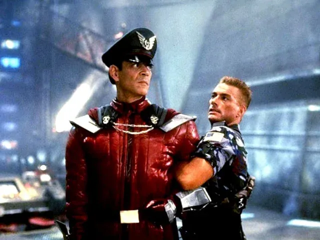 Raul Julia and Jean Claude Van Damme