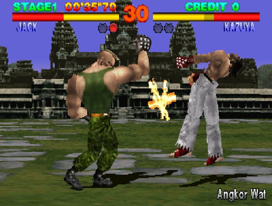 Jack and Kazuya battling