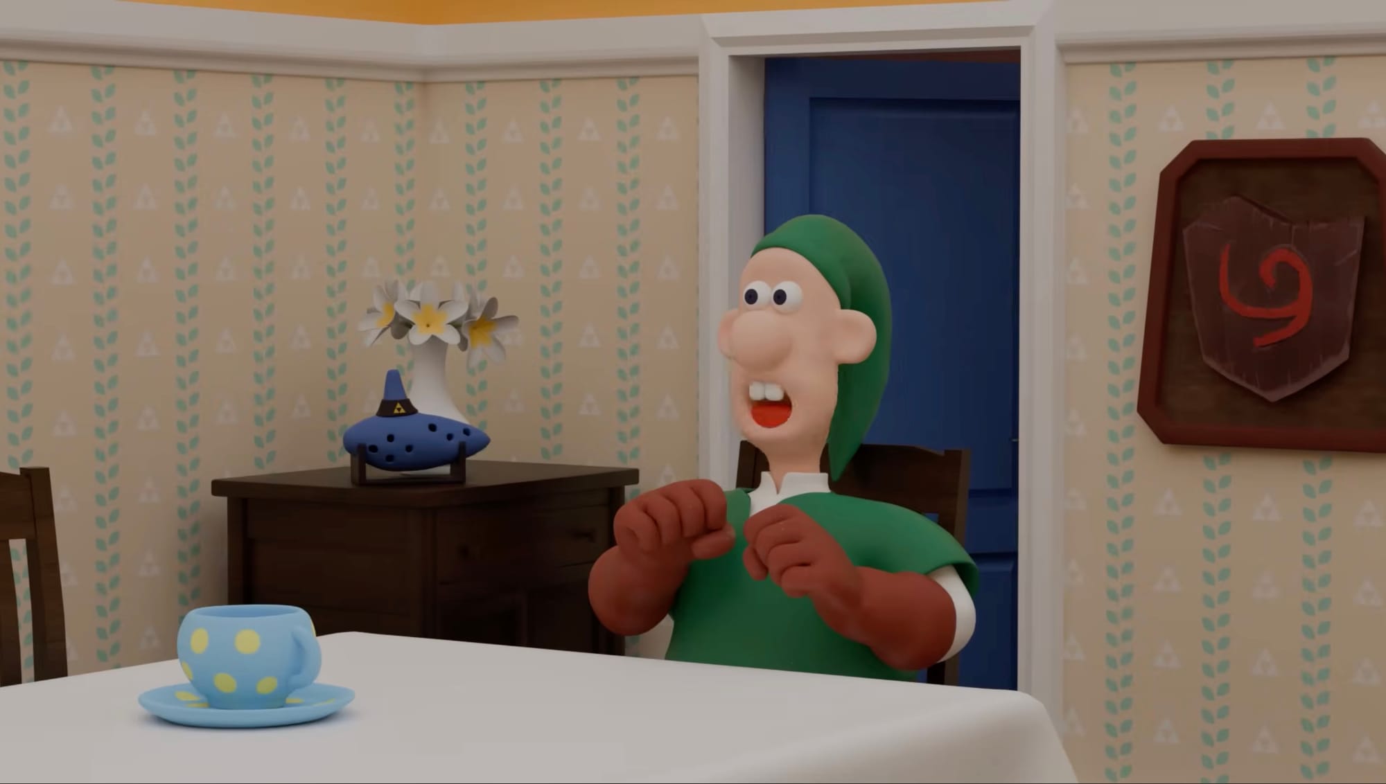 Wallace dressed as Link