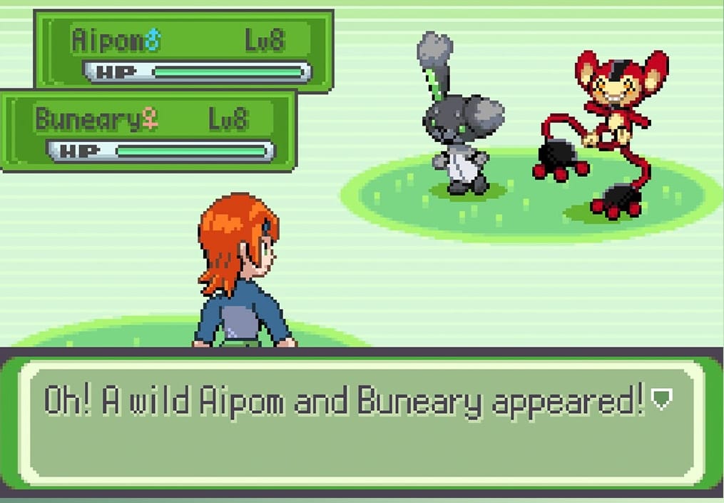 Gwen battling Aion and Buneary
