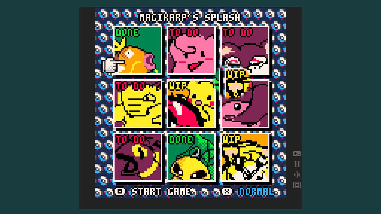 Game select screen