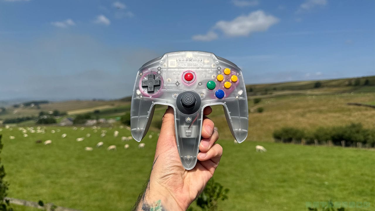 Seb holding up his M64 controller