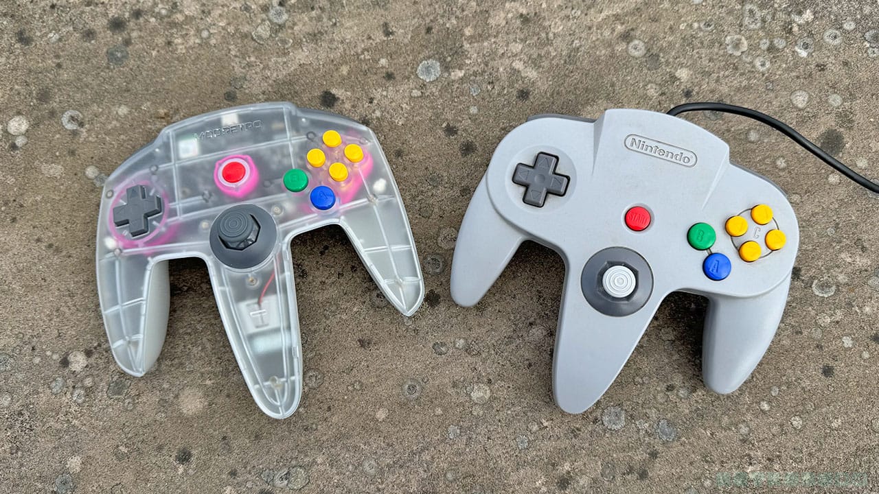 The M64 controller next to the N64 controller
