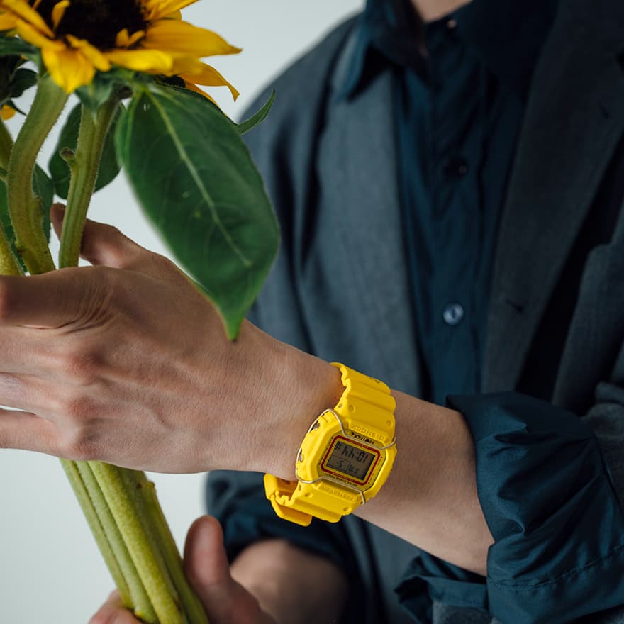 A man wearing the Mother 3 Casio watch