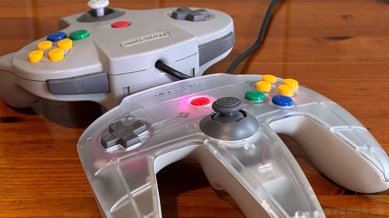 M64 controller and the N64 controller back to back