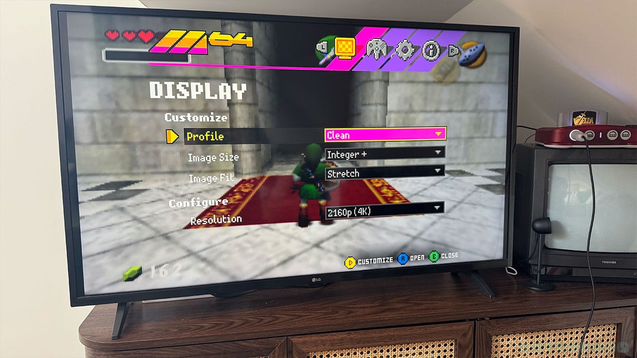 M64 Display settings