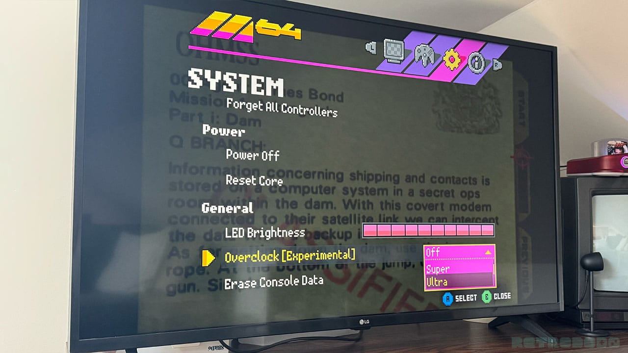 Overclock settings on the M64