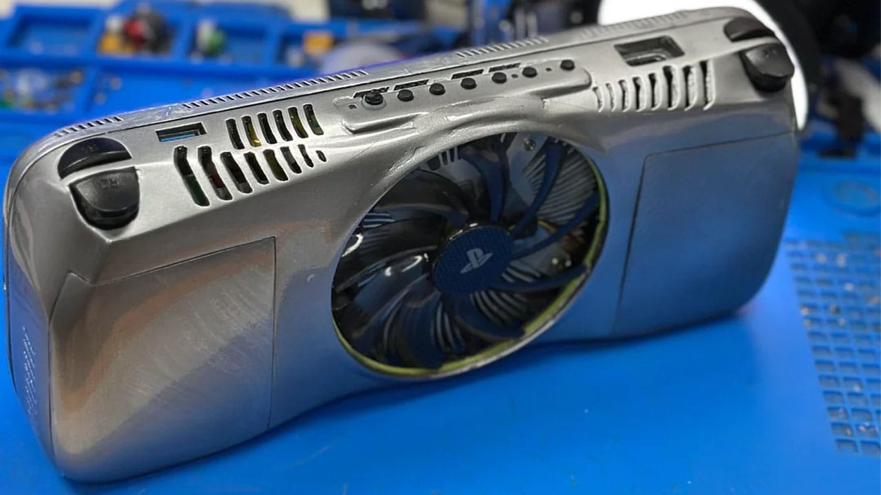 top and fan of the ps4p handheld