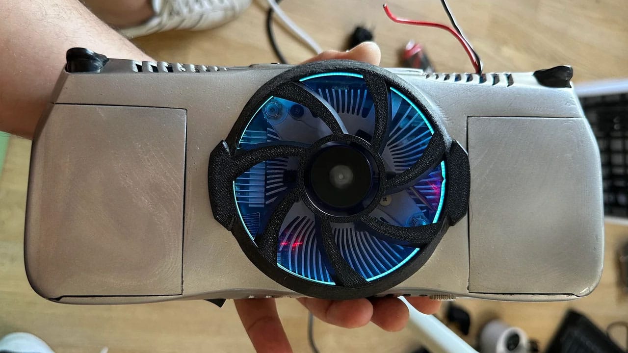 Homemade PS4P with a fan on the back