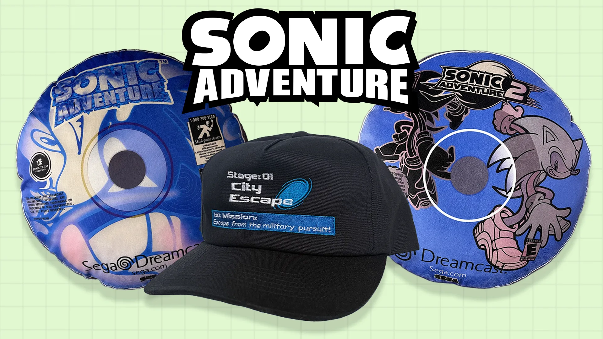 SuperPotionLabs Drops New Sonic Adventure Pillows & Hats