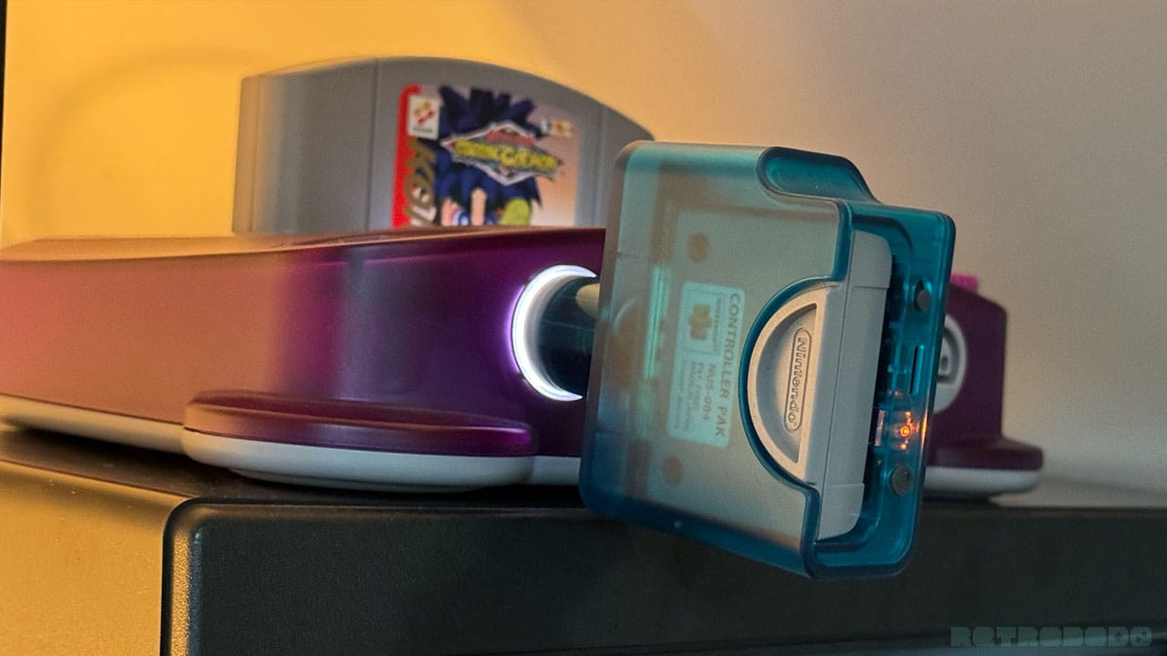 N64 dongle plugged into the M64