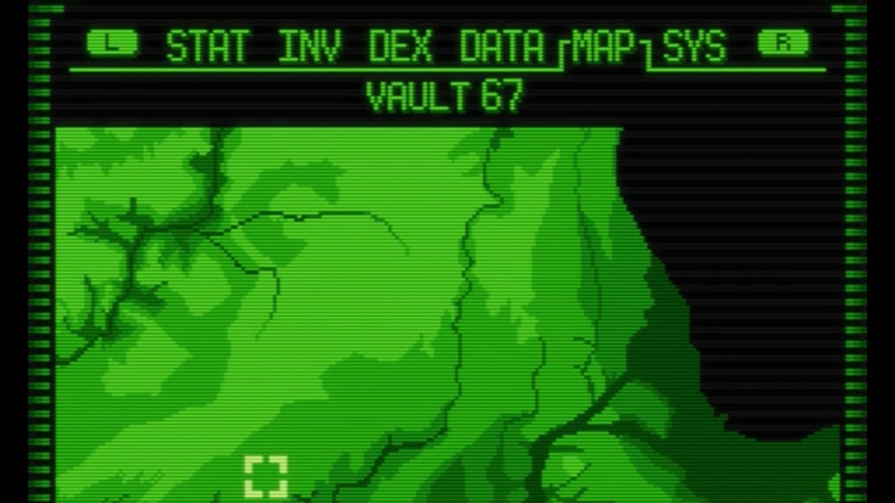 Map showing Vault 67