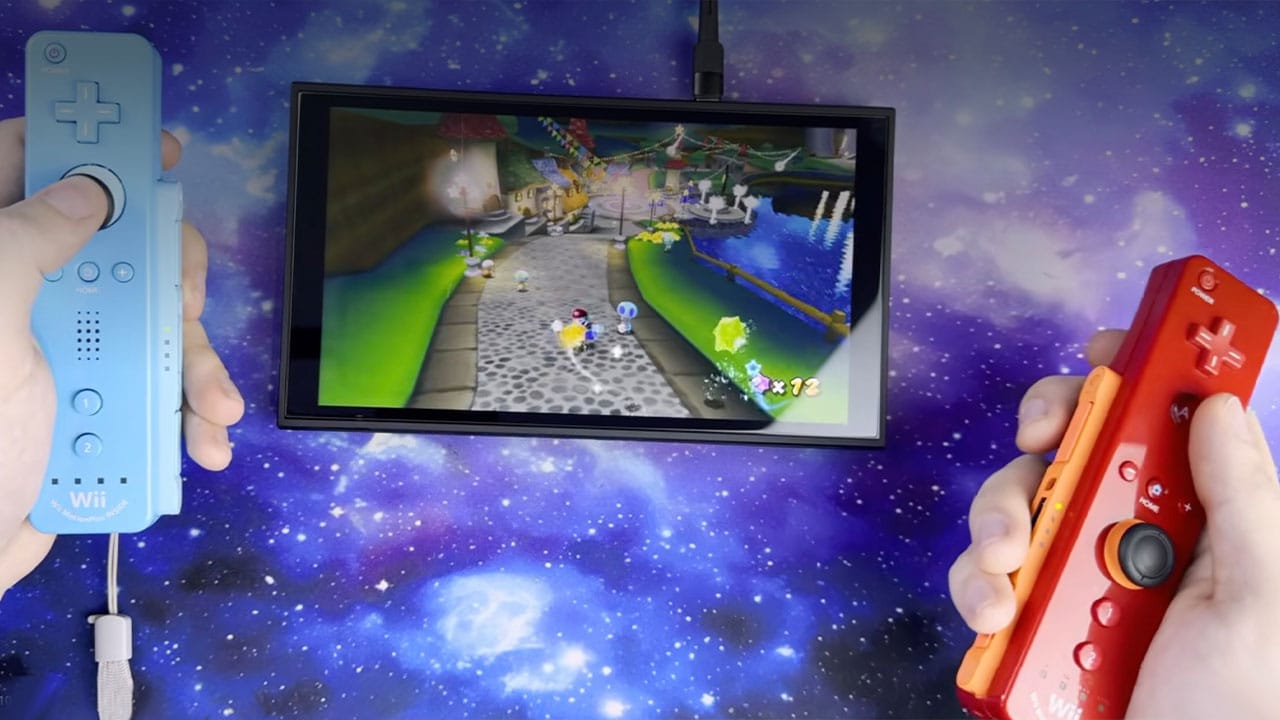 Playing Super Mario Galaxy with Wiimote Joycons