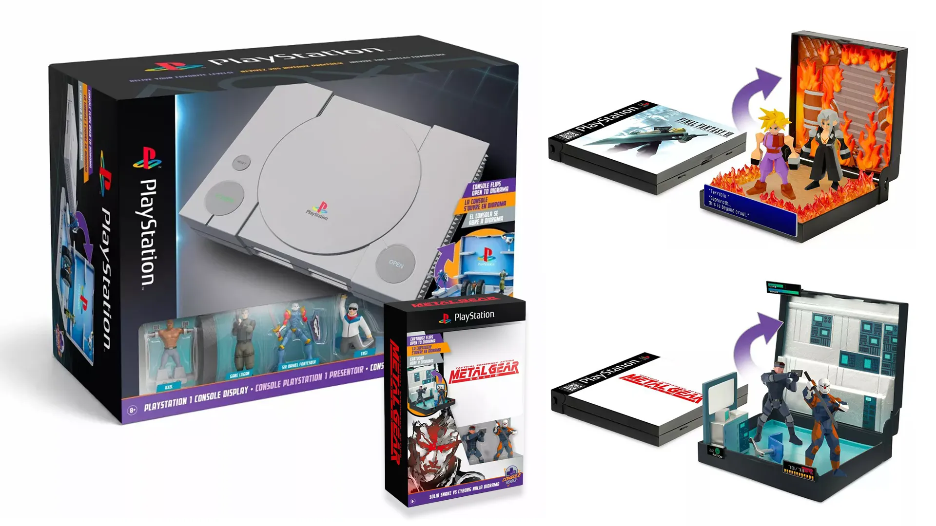 PlayStation 1 Diorama Toys Are Here Ft. Final Fantasy, Metal Gear,  Twisted Metal & MediEvil