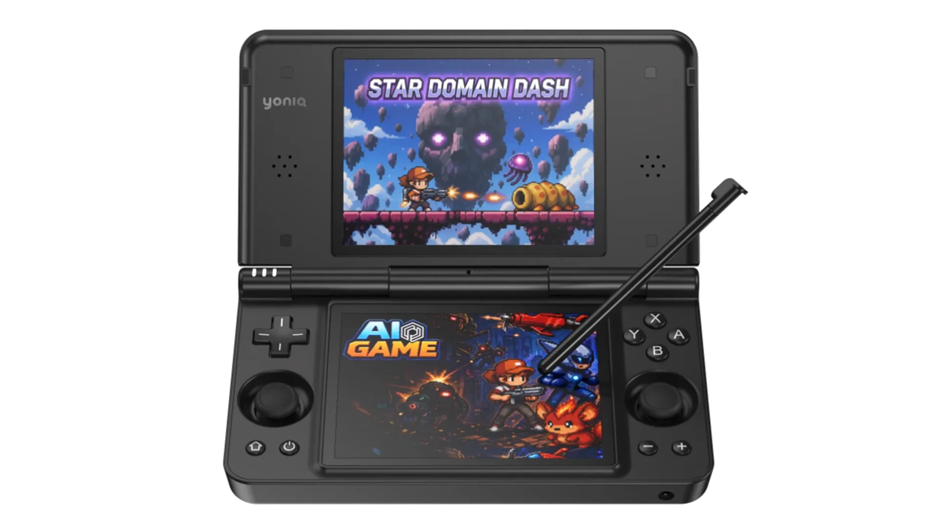 Yoniq Duo New Dual-Screen Retro Handheld - Design, Display, and Controls