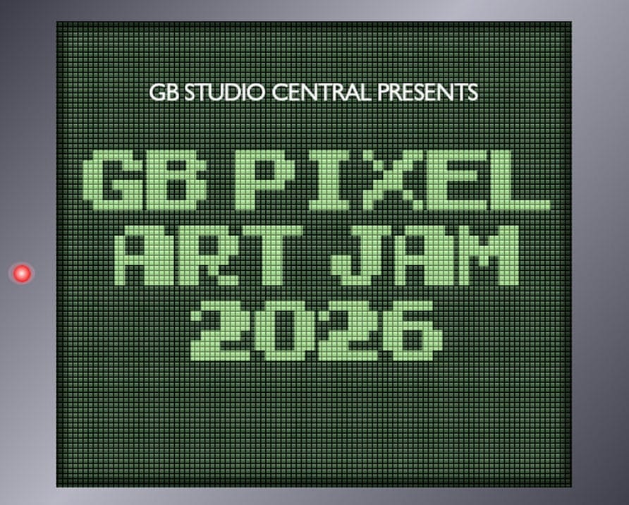 Pixel Art Jam logo on a Game boy