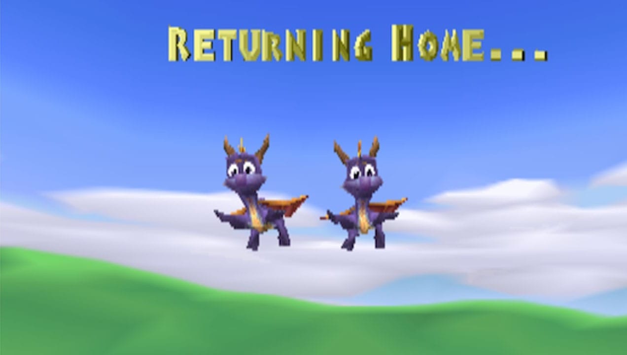 Two Spyro's flying
