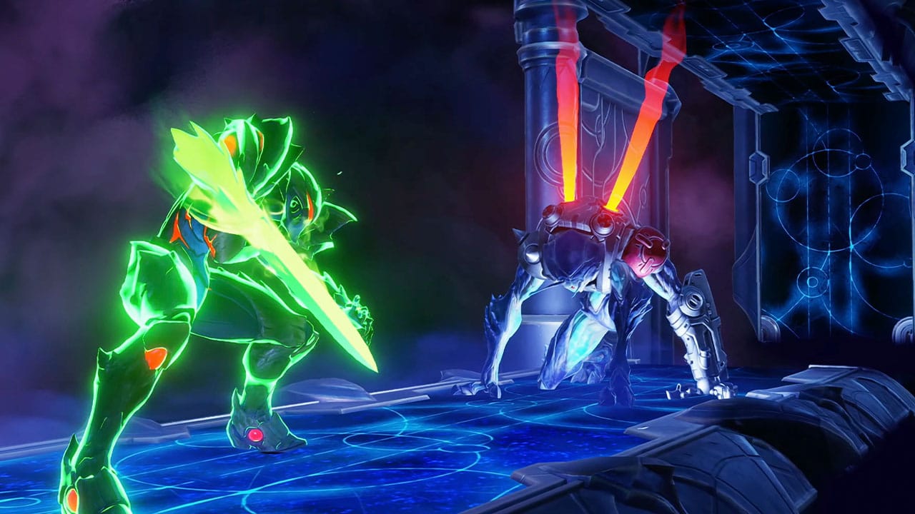 Samus Aran fighting in new game