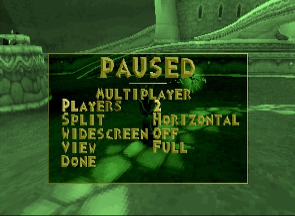 Menu for the 2-player Spyro mod