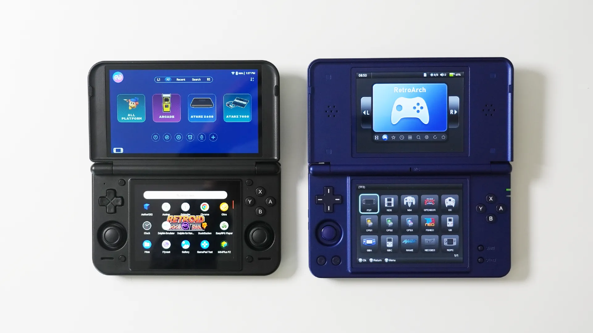 Retroid Duo Lite vs ANBERNIC RG DS Plus Display