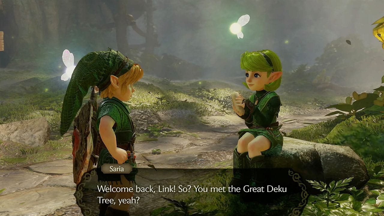 Link talking with Saria