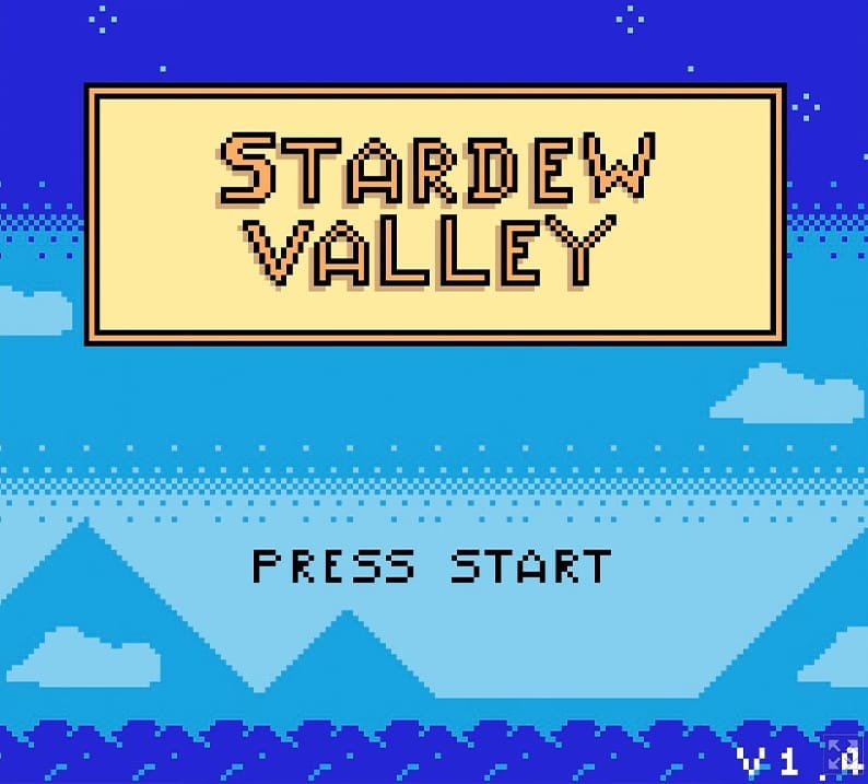 Stardew Valley 8-bit intro screen