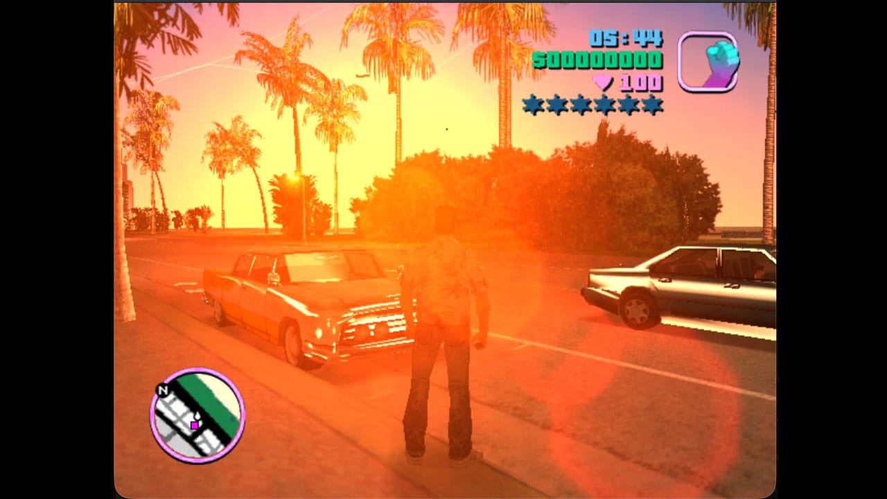 Vice City running on the GameCube