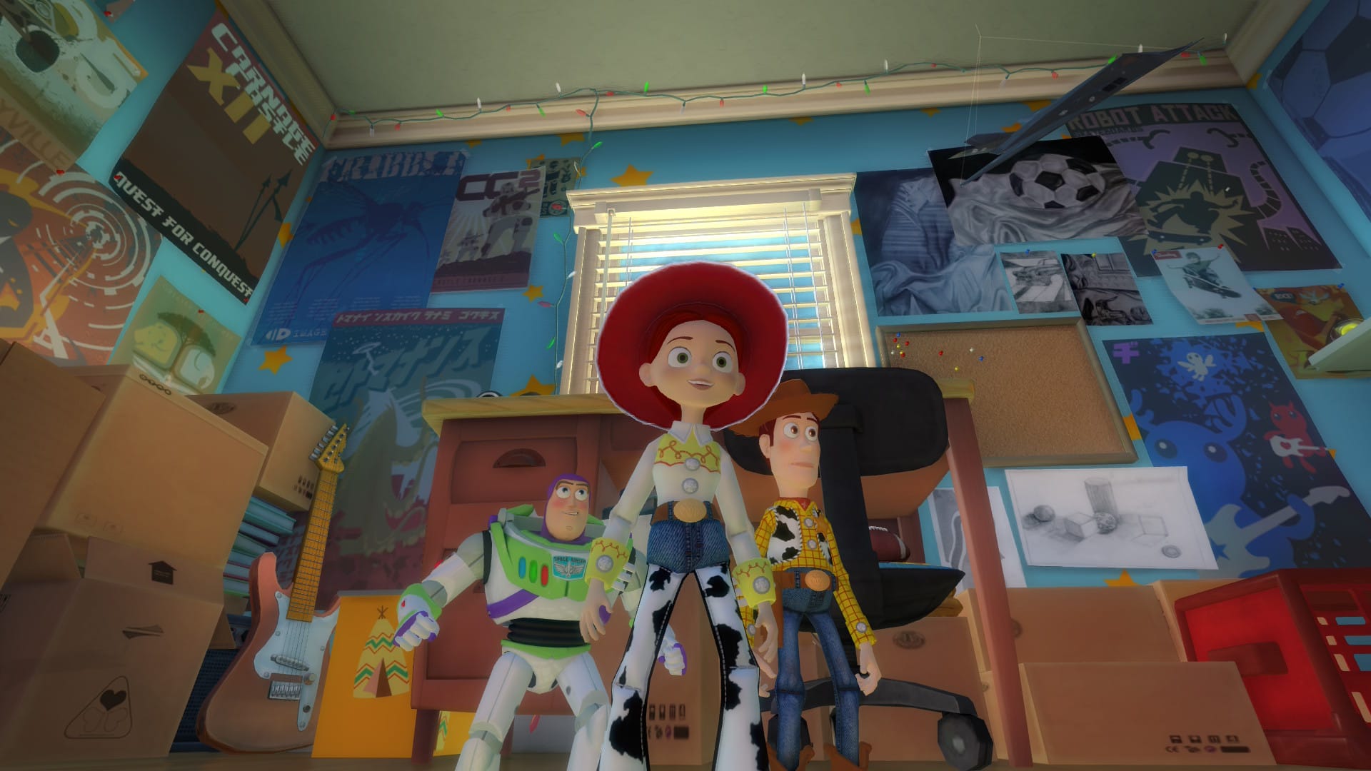 Jessie, Woody, and Buzz