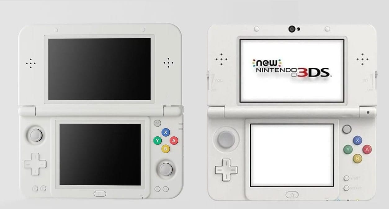 White ANBERNIC DDS vs the white New Nintendo 3DS