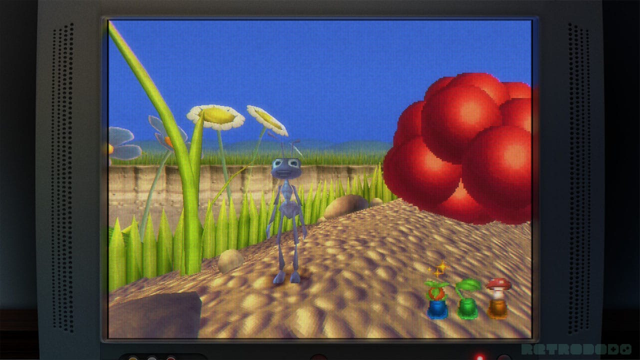 Flik on a curved CRT