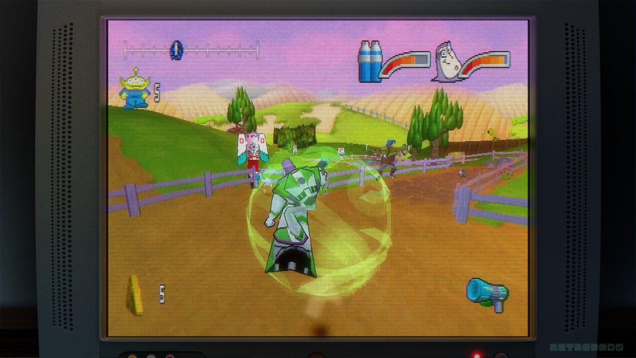 Buzz Lightyear on a hoverboard