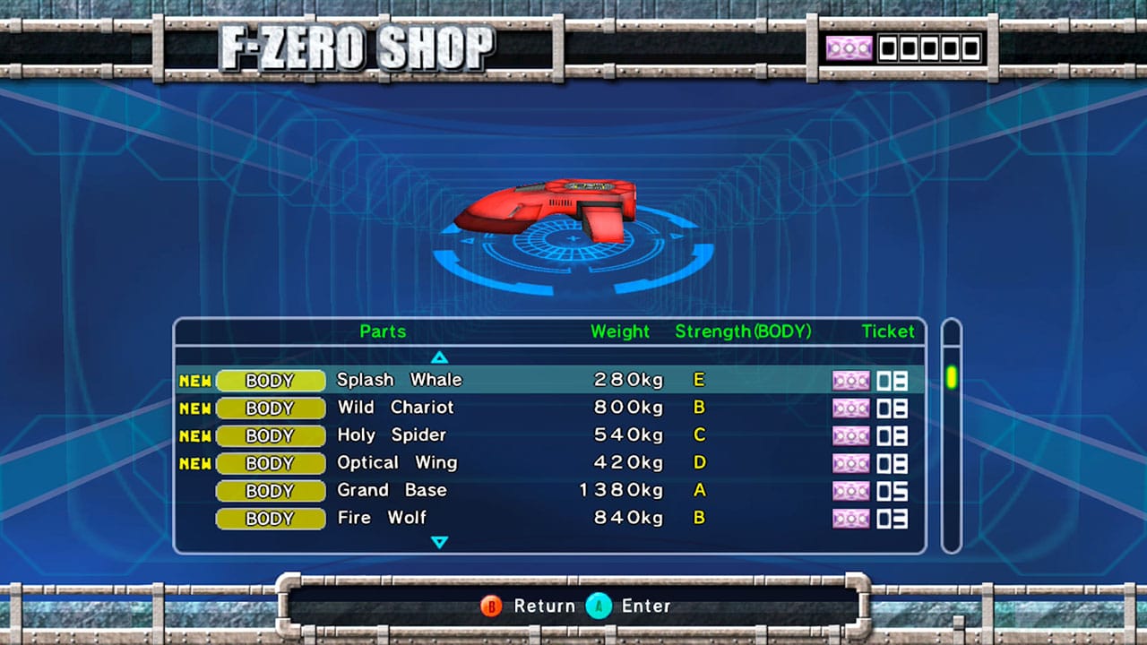 New parts on F-Zero GX