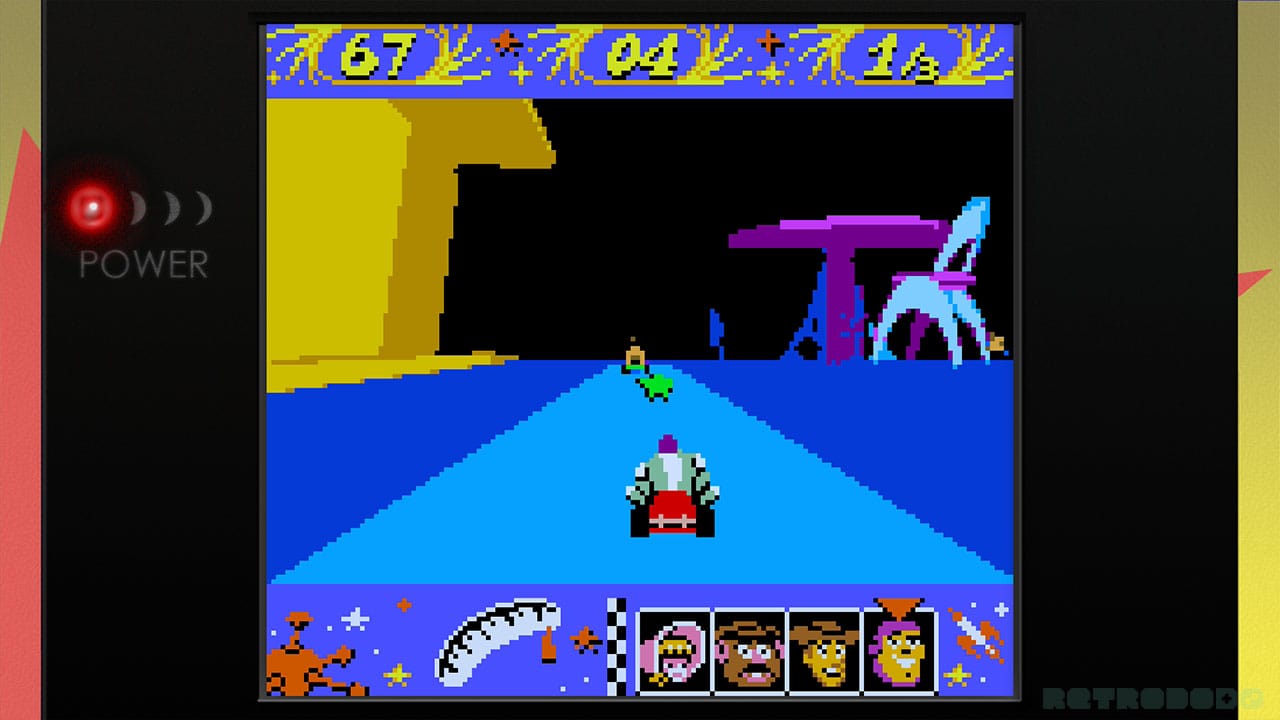 GBC game screen with Toy Story Racer