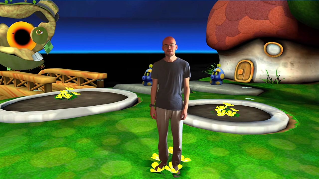 Tobias standing in SMG