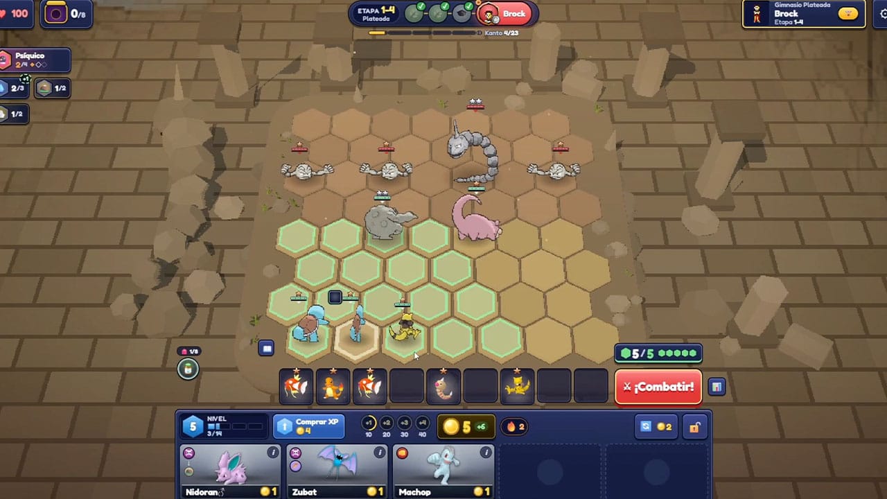 Grid-based gameplay in Kanto Tactics