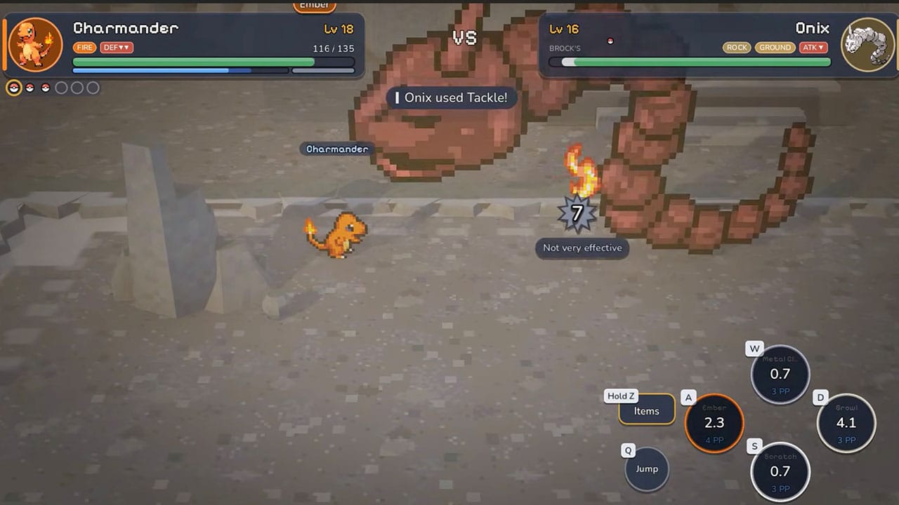 Boss battle in Pokémon Battle Advanced