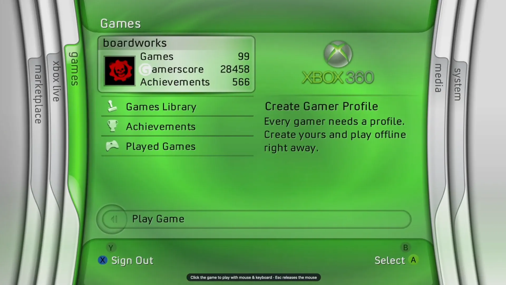 Xbox 360 Blades Dashboard
