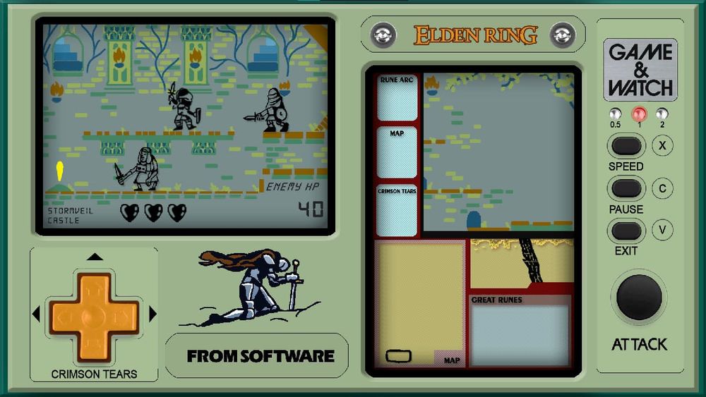 Elden Ring as a Game & Watch title