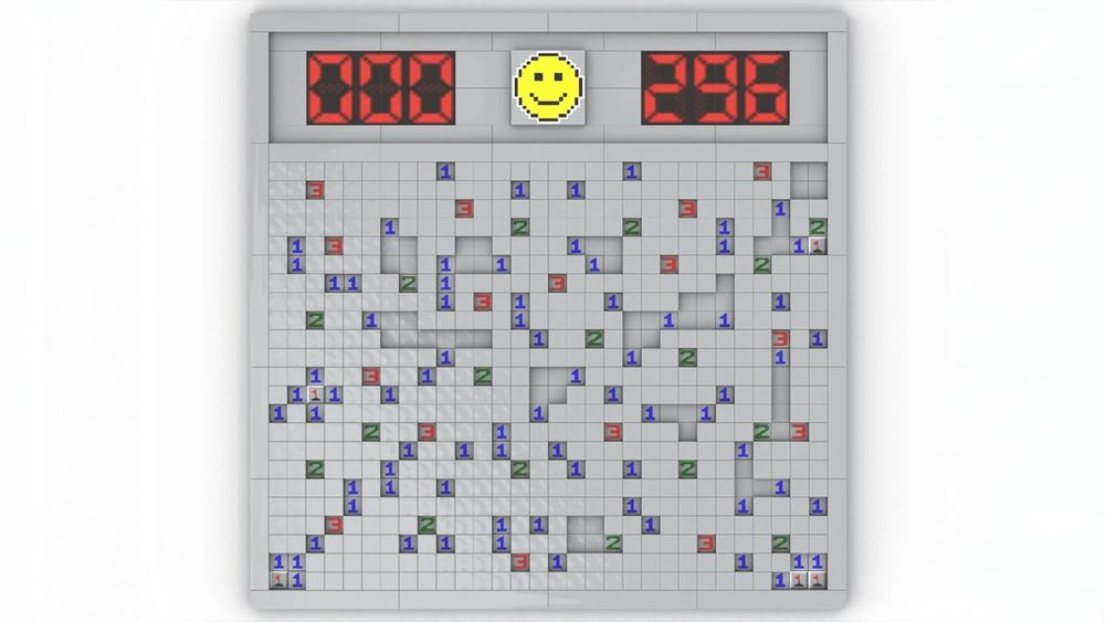 LEGO Minesweeper set from above