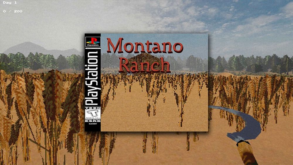 Montano Ranch gameplay and PS1 inspired cover