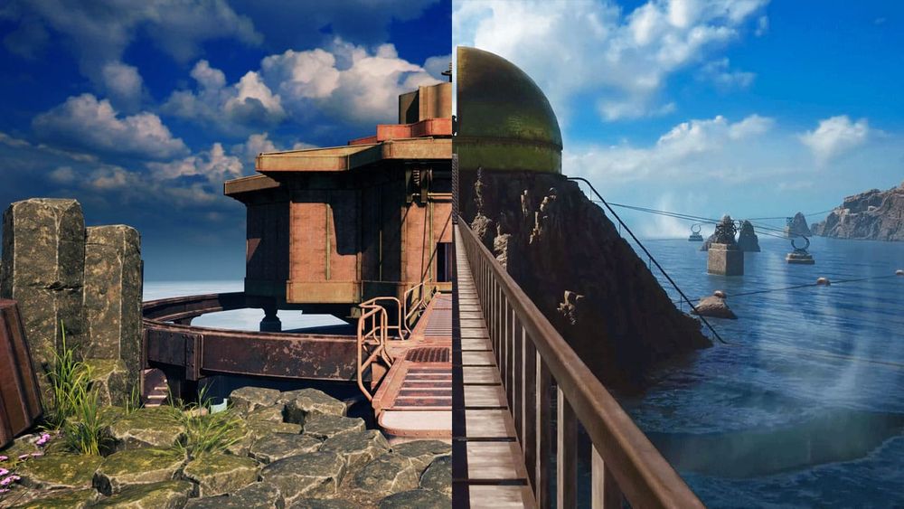 Buildings from Myst and Riven