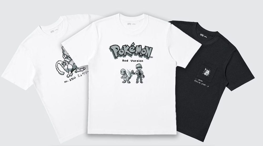 Three Pokémon tees based on the original games