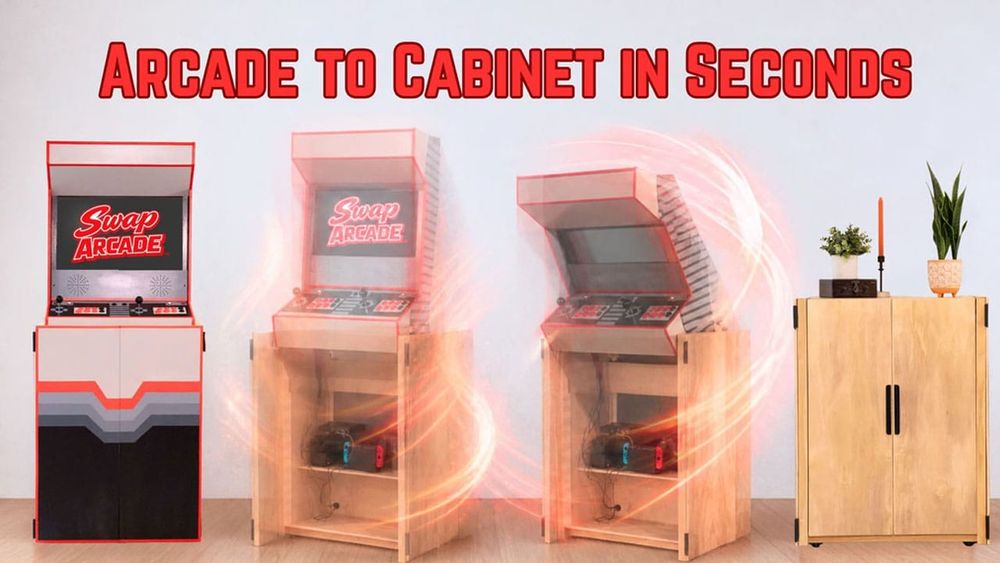 Arcade cabinet turning into a cabinet 