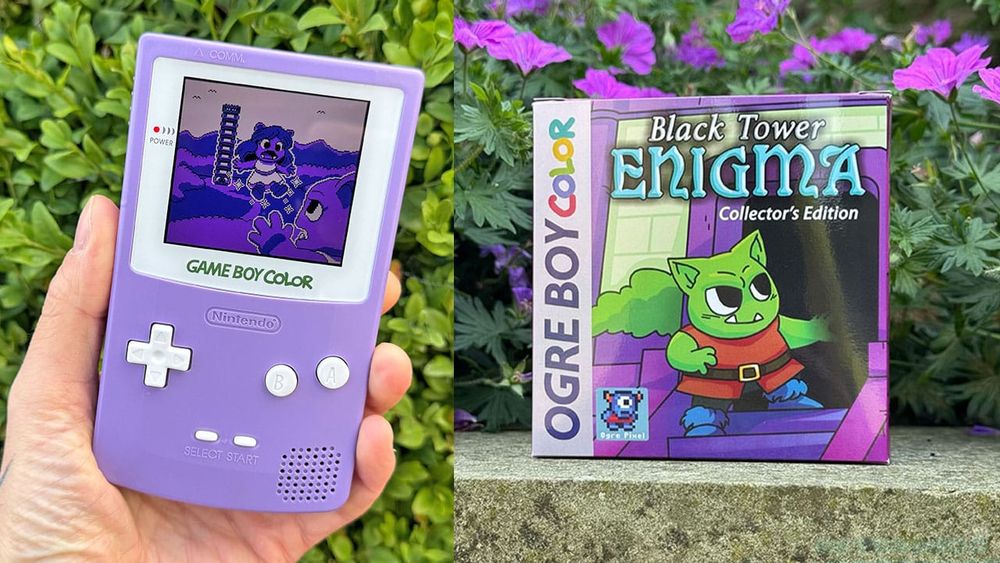Black Tower Enigma gameplay (left) and box (right)