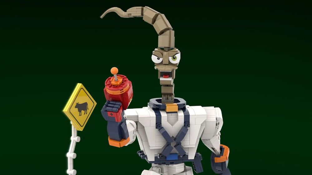 Earthworm Jim LEGO set torso